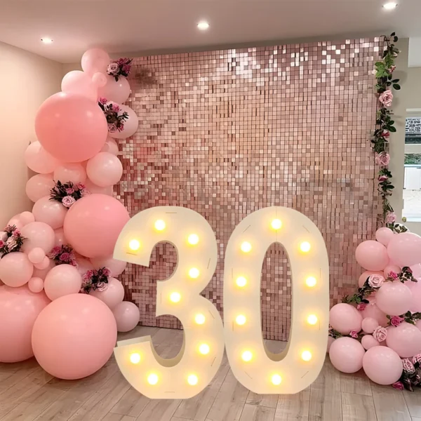 Giant LED Number Light Frame – Party & Birthday Decor - Image 20
