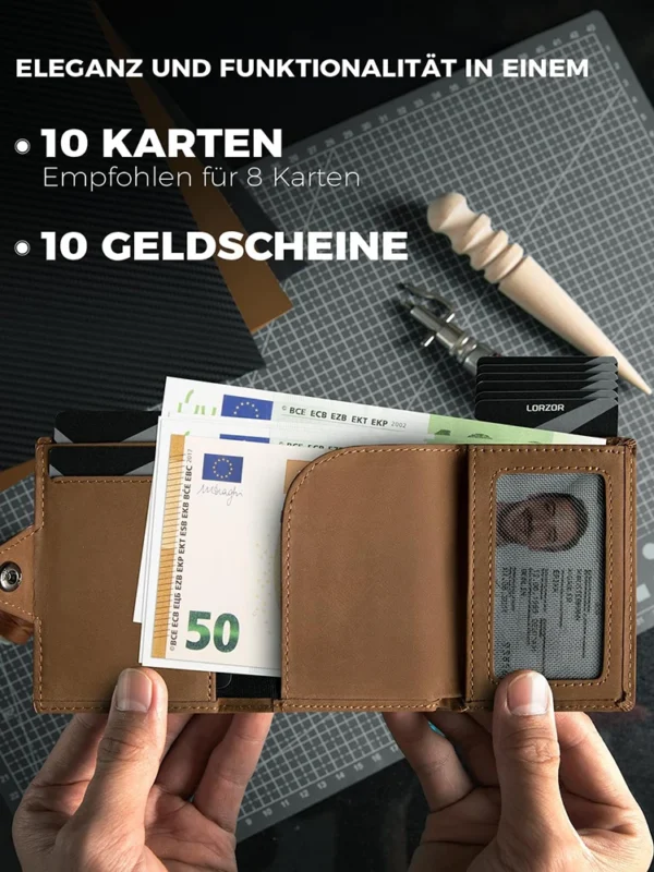 YATBEST RFID Anti-Theft Leather Wallet with Coin Pocket - Image 3