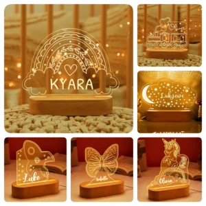 Personalized Baby USB Night Light – Custom Kids Lamp