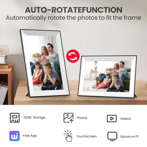 Uhale 10.1" Smart Digital Photo Frame – 32GB WiFi - Image 7