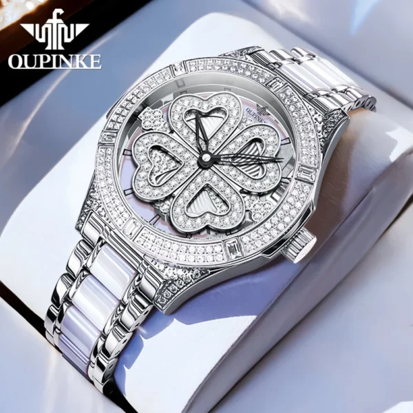 OUPINKE 3279 Luxury Women’s Diamond Quartz Watch - Image 7