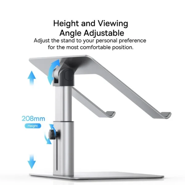 Baseus Adjustable Aluminium Laptop Stand – Silver - Image 5