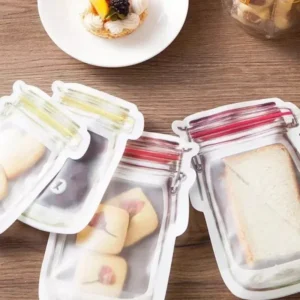 Reusable Mason Jar Ziplock Storage Bags – 2025