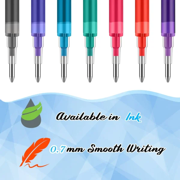 8-Color 0.7mm Retractable Erasable Gel Pen Set - Image 40