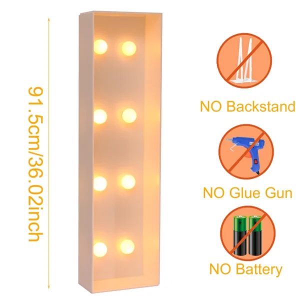 91.5cm LED Light Letter Frame Box for Party & Events - Image 30