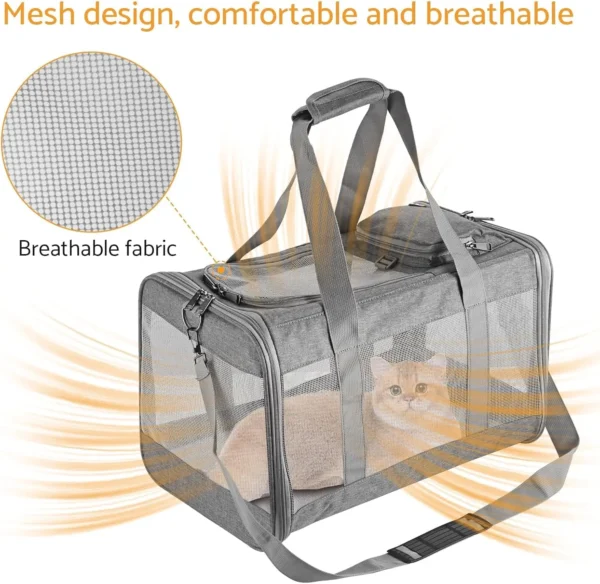 Airline Approved Pet Carrier – Soft Travel Bag for Cats & Dogs - Image 4