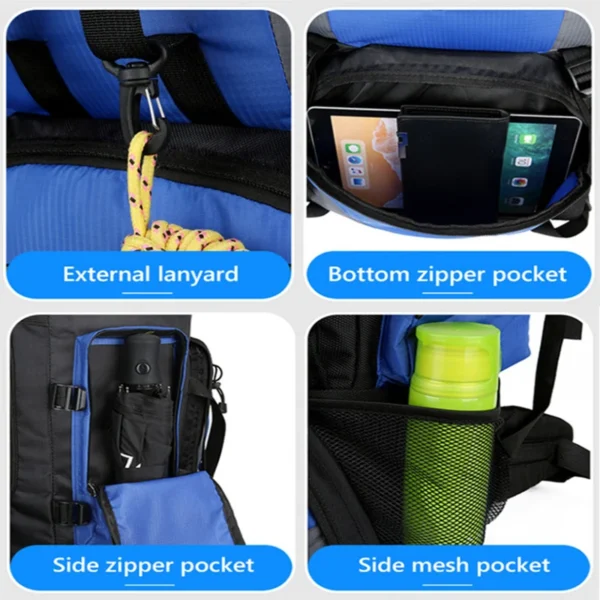 90L Waterproof Hiking Backpack - Large Capacity Rucksack for Outdoor Adventures - Image 5