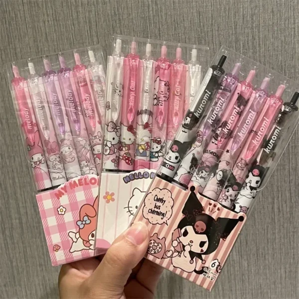 Sanrio 6pcs Gel Pen Set 0.55mm Cute Cartoon Design - Image 13