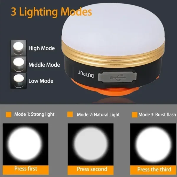 USB Rechargeable 10W COB+LED Camping Lantern - Image 2