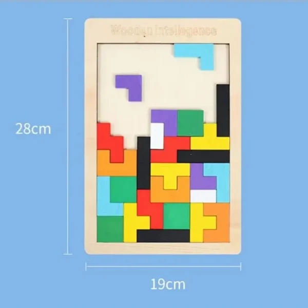 Wooden Tangram Puzzle Blocks Educational Toy Set - Image 6