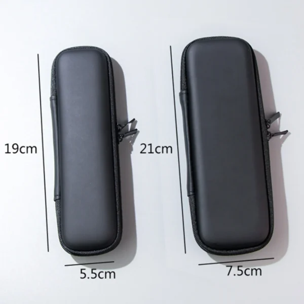 Waterproof Black Double Zipper Cosmetic Brush Bag - Image 3