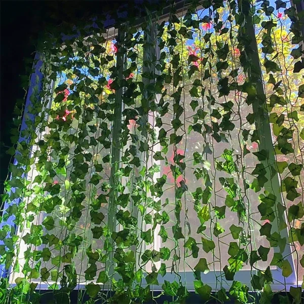 Artificial Green Ivy Leaf Hanging Vine Garland 30PCS - Image 4