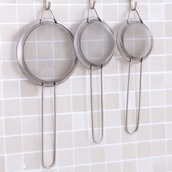 3pcs Stainless Steel Fine Mesh Strainer Set - Image 2