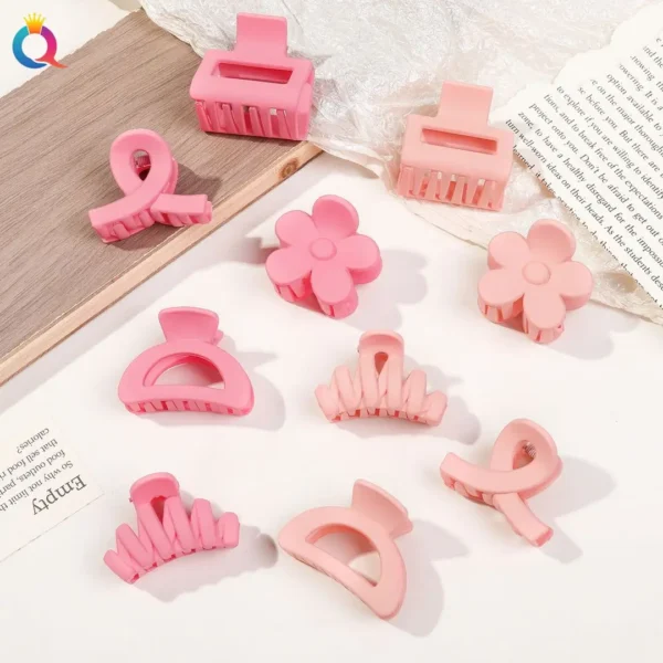 5 Pcs Matte Flower Hair Claw Clips for Women & Girls - Image 9