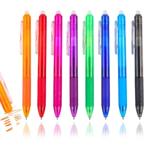 8-Color 0.7mm Retractable Erasable Gel Pen Set