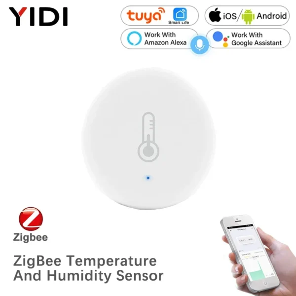 YIDI Tuya ZigBee Smart Temp & Humidity Sensor – Battery - Image 5