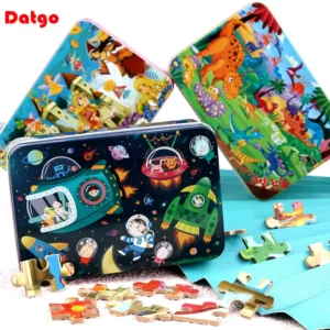 100pcs Kids Cartoon Wooden Puzzle Educational Toy