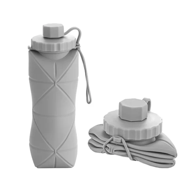 600ml Silicone Folding Water Bottle – Portable & Reusable - Image 7