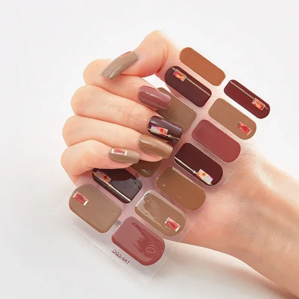 16Tips Long-Lasting Gel Nail Stickers – Full Coverage Wraps - Image 111
