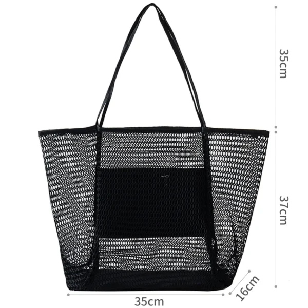 Large Waterproof Striped Beach Tote Bag – Summer 2025 - Image 8