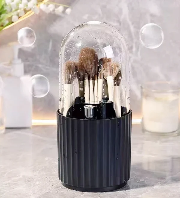 Rotating Acrylic Makeup Brush Storage Cylinder - Image 10