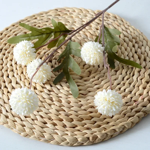 5-Head Artificial Dandelion Bouquet for Home & Weddings - Image 4