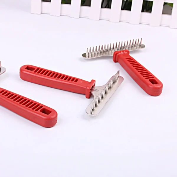 Large Dog Grooming Brush – Stainless Steel Rake for Long Hair - Image 28