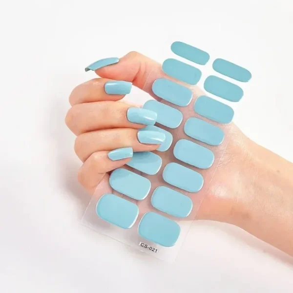 16Tips Long-Lasting Gel Nail Stickers – Full Coverage Wraps - Image 3