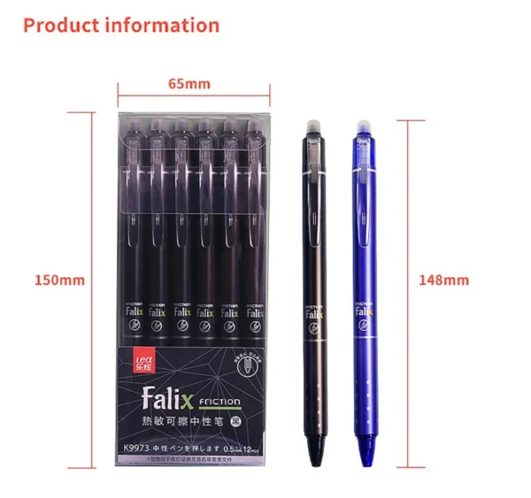 0.5mm Retractable Erasable Gel Pen Set with Refills - Image 17