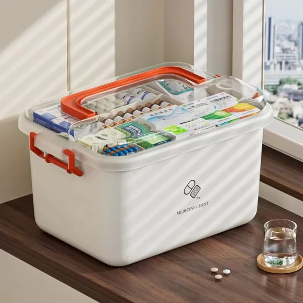 Portable Large-Capacity Home First Aid Medicine Box - Image 3