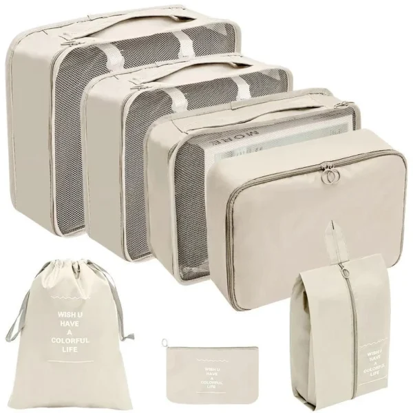 7-10 Pcs Travel Organizer Packing Cubes Set – Durable & Compact - Image 7