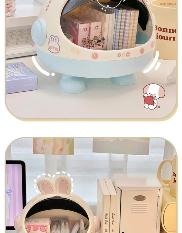 Cute Desktop Storage Box – Kawaii Desk Organizer for Girls - Image 16