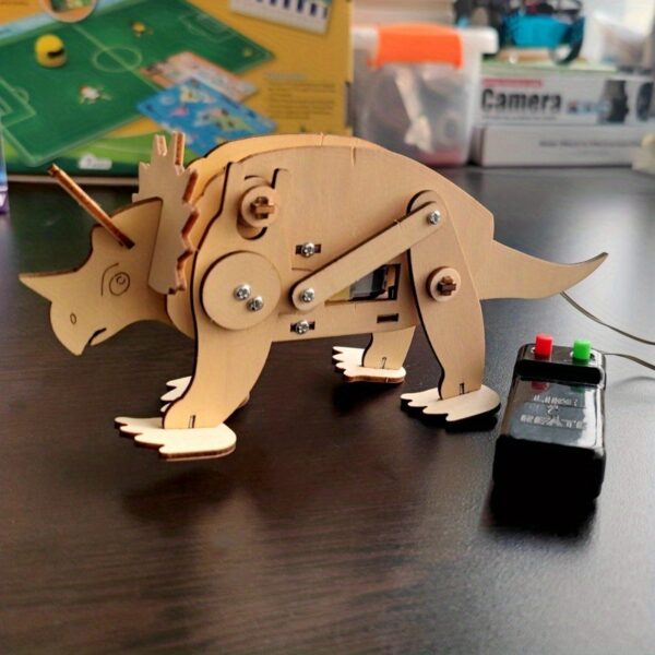 Dinosaur STEM Wooden Puzzle Robot Kit for Kids - Image 13