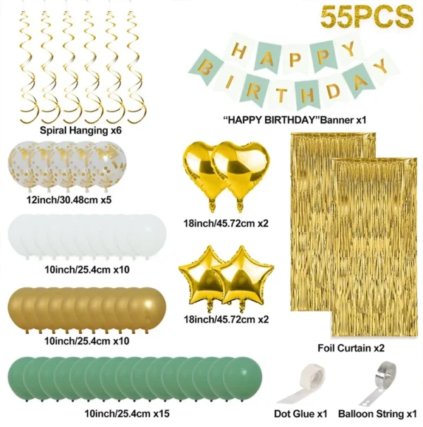Rose Pink & Gold Birthday Balloon Garland Set - Image 21