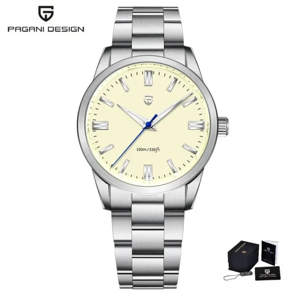 PAGANI DESIGN Men’s 38mm Quartz Sapphire Steel Watch - Image 8