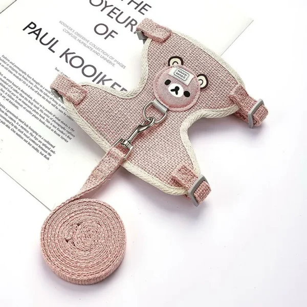 Cute Rabbit Harness & Leash Set – Padded Linen Vest - Image 8