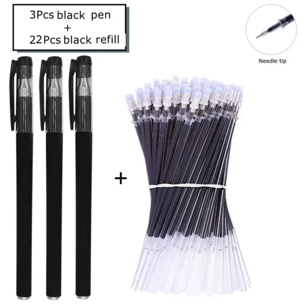 7/35 PCS Gel Pen Set 0.5mm Black & Blue for School Office - Image 14