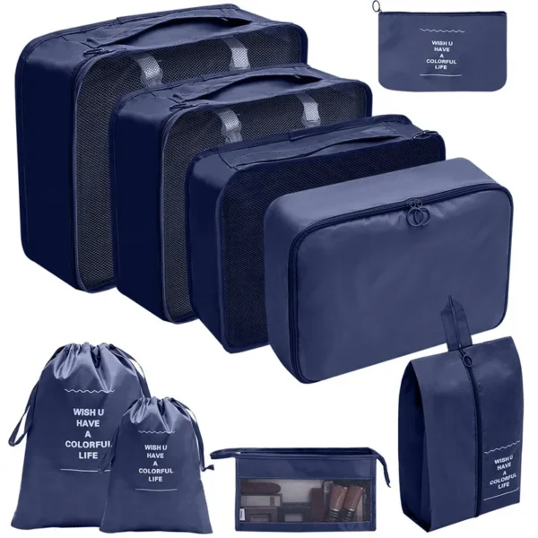 7-10 Pcs Travel Organizer Packing Cubes Set – Durable & Compact - Image 11