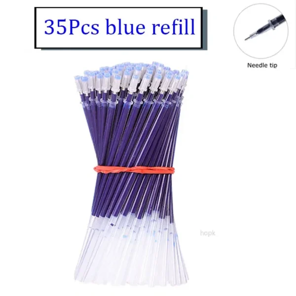 7/35 PCS Gel Pen Set 0.5mm Black & Blue for School Office - Image 22
