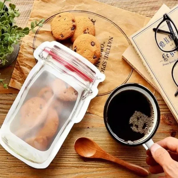 Reusable Mason Jar Ziplock Storage Bags – 2025 - Image 2