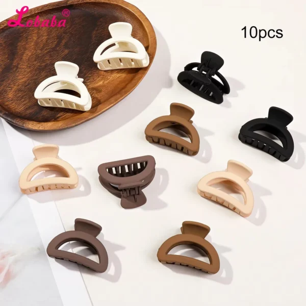 5 Pcs Matte Flower Hair Claw Clips for Women & Girls - Image 20