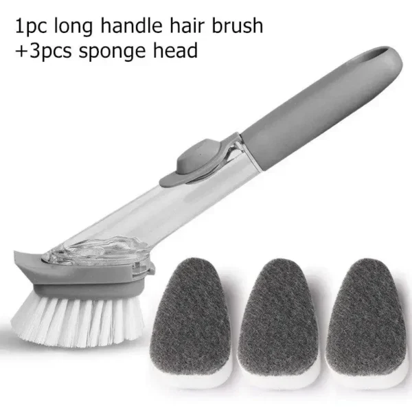 Refillable Kitchen Cleaning Brush with Soap Dispenser - Image 8
