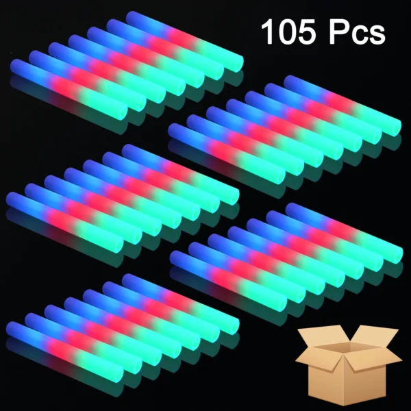 Colorful LED Foam Glow Sticks – Party & Event Fun - Image 10