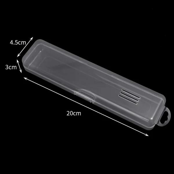 Transparent Makeup Brush & Storage Box with Cover - Image 9