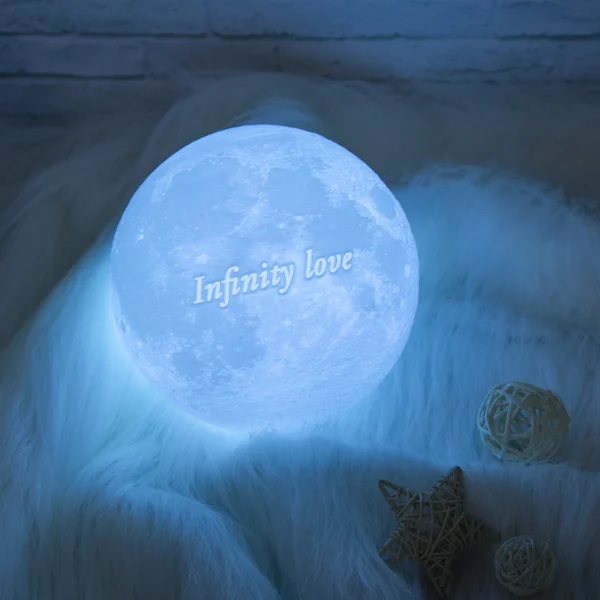 Personalised 3D Moon Lamp with Custom Photo & Text - Image 20