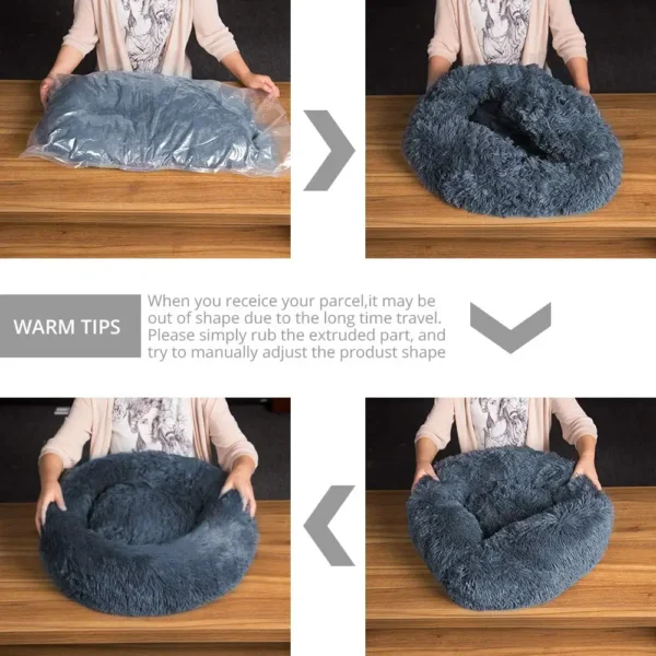 Super Soft Round Pet Bed for Dogs & Cats – 40–90cm Plush - Image 24