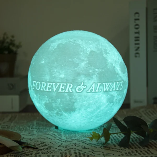 Personalised 3D Moon Lamp with Custom Photo & Text - Image 22
