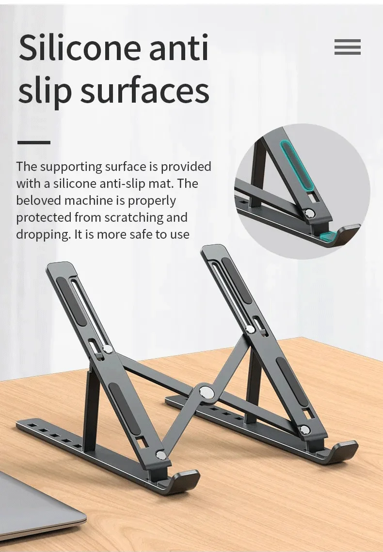 Adjustable Foldable Aluminum Laptop Stand - Image 15