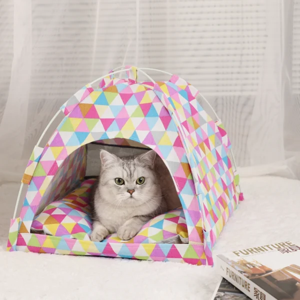 Cozy Pet Tent Bed for Cats – Warm Winter Sofa & Cushion - Image 24