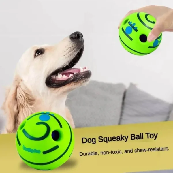 Interactive Dog Ball Toy – Wobble Wag Glow & Squeak - Image 3